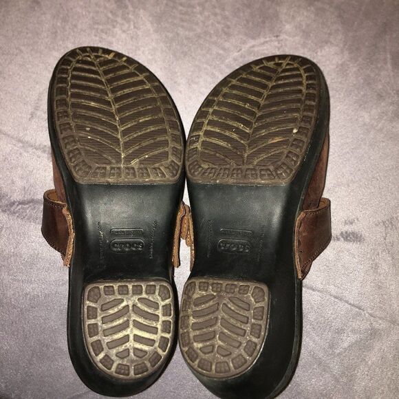 Crocs Brown Slide Mule Clogs Size 7 - Picture 5 of 11